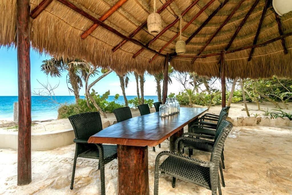 Luxury 5-Br Beachfront Home In Tulum Casa Sofia Gato Bagian luar foto