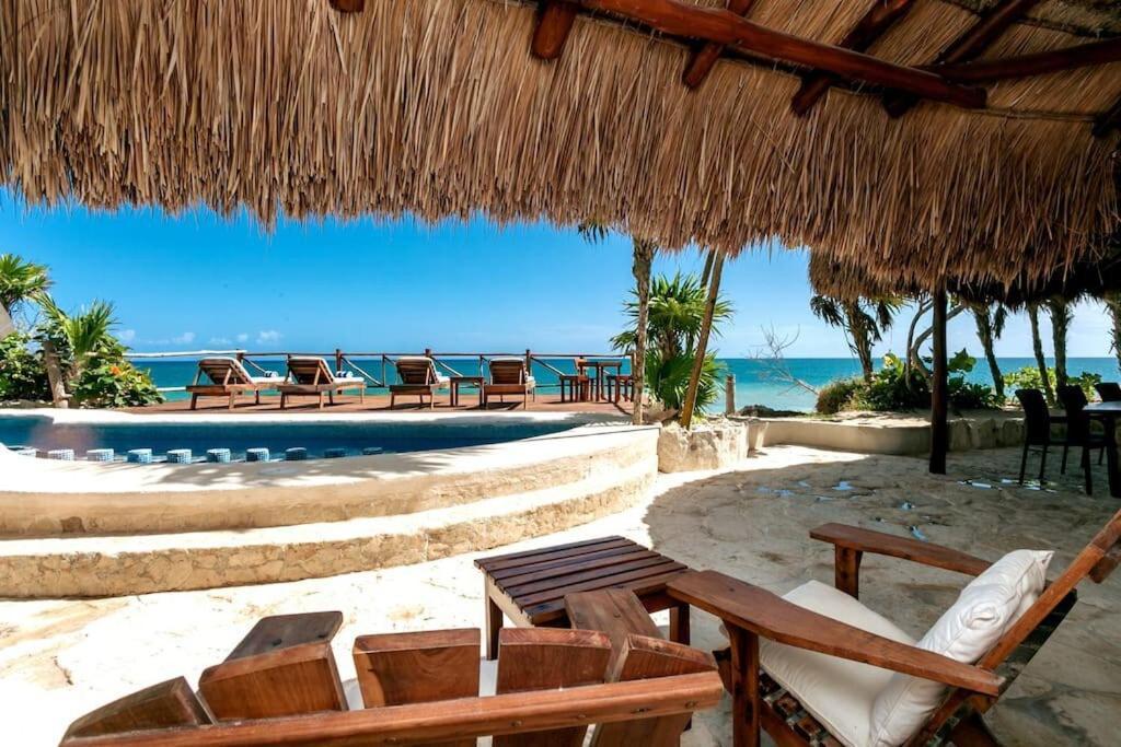 Luxury 5-Br Beachfront Home In Tulum Casa Sofia Gato Bagian luar foto