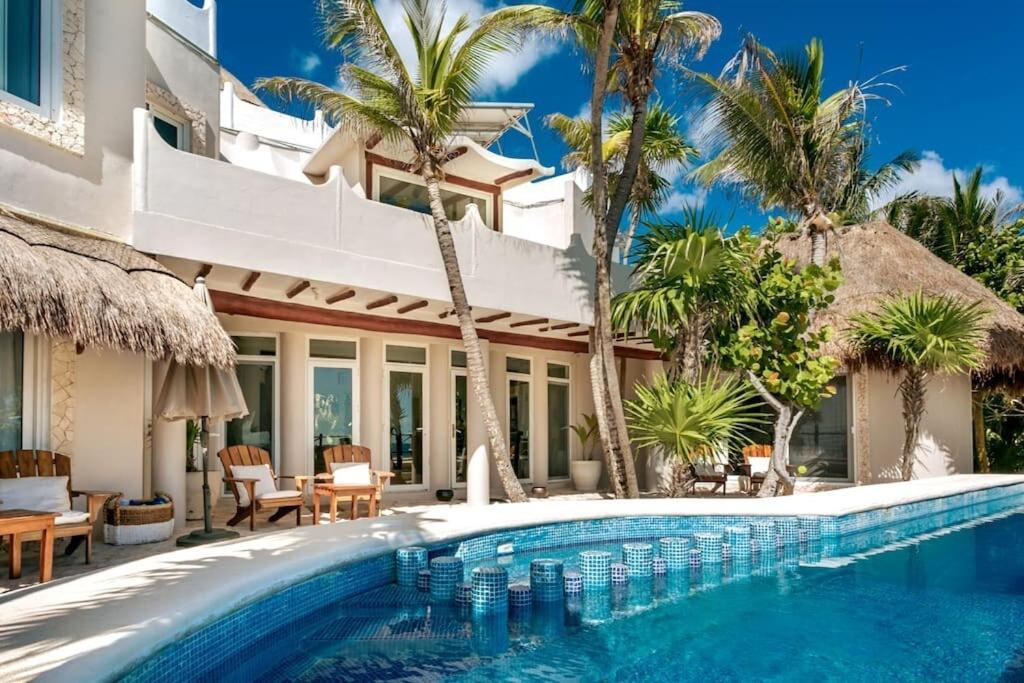 Luxury 5-Br Beachfront Home In Tulum Casa Sofia Gato Bagian luar foto