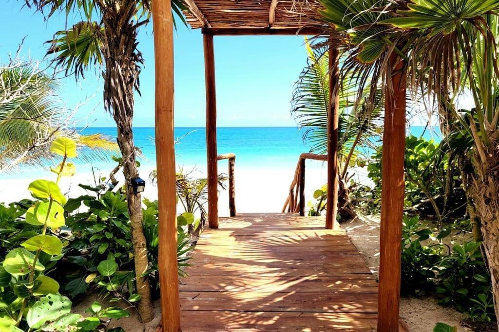 Luxury 5-Br Beachfront Home In Tulum Casa Sofia Gato Bagian luar foto